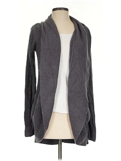 Pre-owned Barefoot Dreams Cozychic Lite Cardigan Sweater In Gray