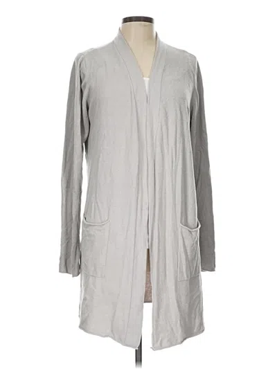 Pre-owned Barefoot Dreams Cozychic Lite Cardigan Sweater In Gray
