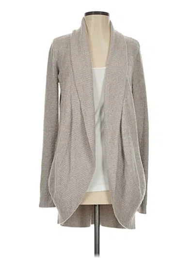Pre-owned Barefoot Dreams Cozychic Lite Cardigan Sweater In Gray
