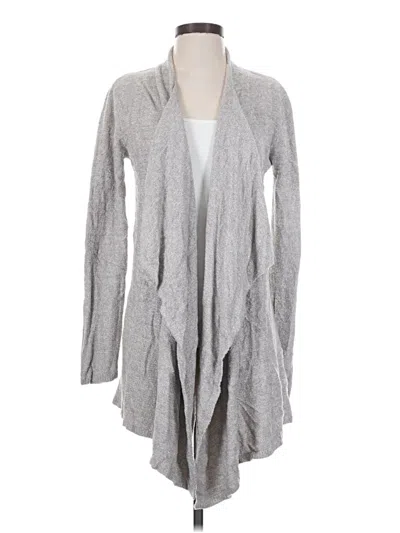 Pre-owned Barefoot Dreams Cozychic Lite Cardigan Sweater In Gray