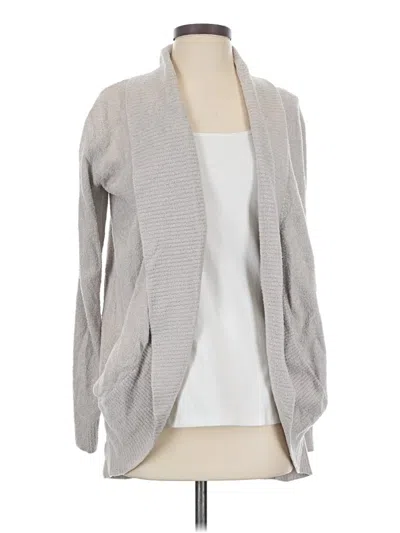 Pre-owned Barefoot Dreams Cozychic Lite Cardigan Sweater In Gray