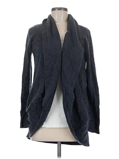 Pre-owned Barefoot Dreams Cozychic Lite Cardigan Sweater In Gray