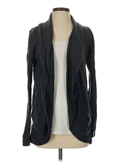 Pre-owned Barefoot Dreams Cozychic Lite Cardigan Sweater In Gray