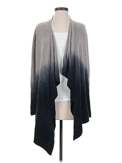 Pre-owned Barefoot Dreams Cozychic Lite Cardigan Sweater In Gray