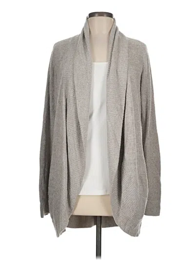 Pre-owned Barefoot Dreams Cozychic Lite Cardigan Sweater In Gray