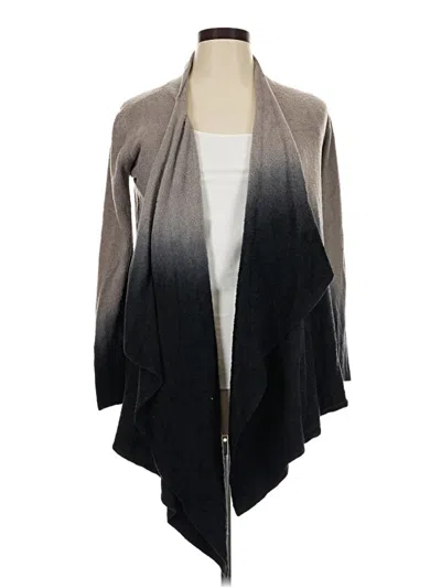 Pre-owned Barefoot Dreams Cozychic Lite Cardigan Sweater In Gray