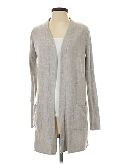 Pre-owned Barefoot Dreams Cozychic Lite Cardigan Sweater In Gray