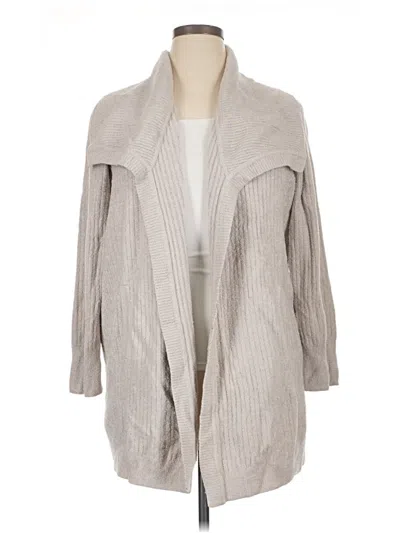 Pre-owned Barefoot Dreams Cozychic Lite Cardigan Sweater In Gray