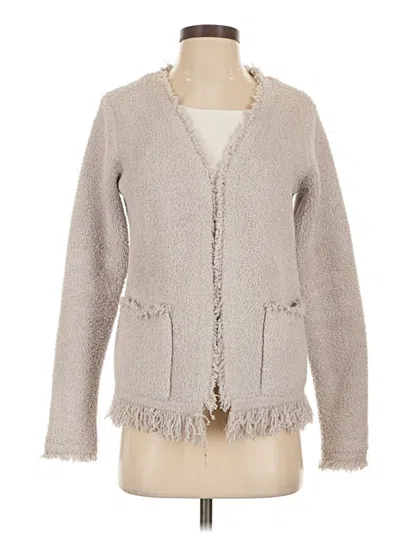 Pre-owned Barefoot Dreams Cozychic Lite Cardigan Sweater In Gray