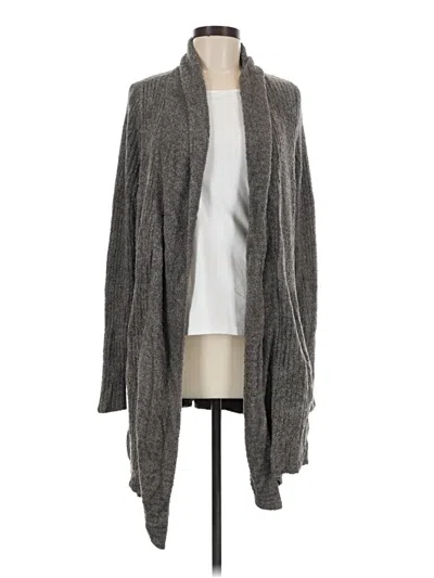 Pre-owned Barefoot Dreams Cozychic Lite Cardigan Sweater In Gray
