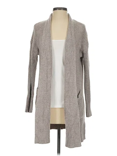Pre-owned Barefoot Dreams Cozychic Lite Cardigan Sweater In Gray