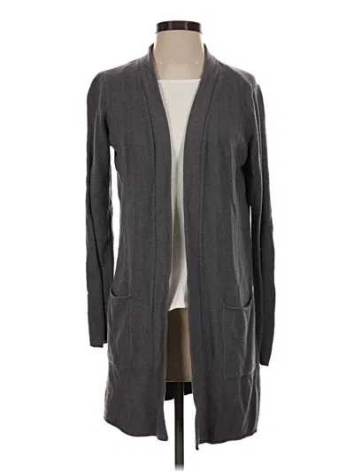Pre-owned Barefoot Dreams Cozychic Lite Cardigan Sweater In Gray