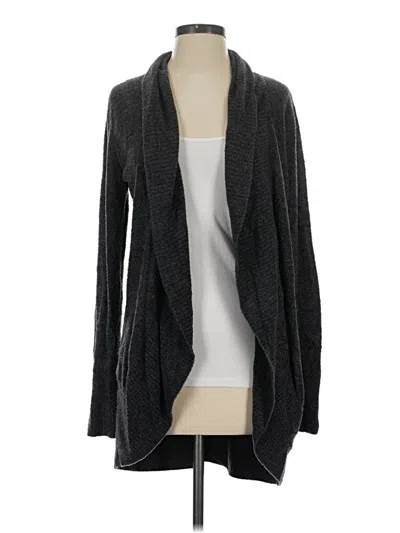 Pre-owned Barefoot Dreams Cozychic Lite Cardigan Sweater In Gray