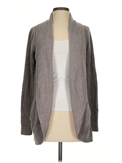 Pre-owned Barefoot Dreams Cozychic Lite Cardigan Sweater In Gray