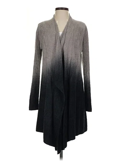 Pre-owned Barefoot Dreams Cozychic Lite Cardigan Sweater In Gray
