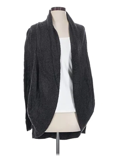 Pre-owned Barefoot Dreams Cozychic Lite Cardigan Sweater In Gray