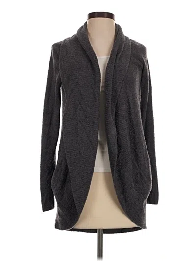 Pre-owned Barefoot Dreams Cozychic Lite Cardigan Sweater In Gray