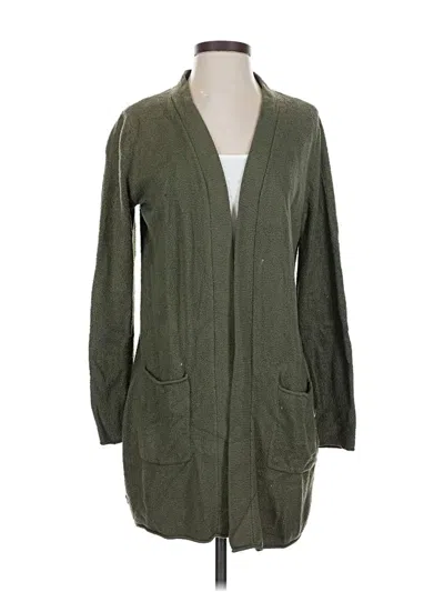Pre-owned Barefoot Dreams Cozychic Lite Cardigan Sweater In Green
