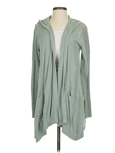 Pre-owned Barefoot Dreams Cozychic Lite Cardigan Sweater In Green