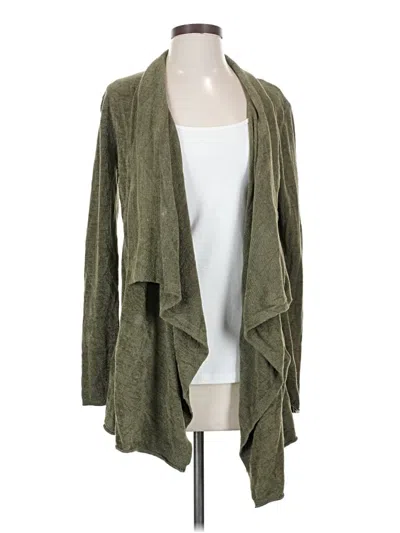 Pre-owned Barefoot Dreams Cozychic Lite Cardigan Sweater In Green