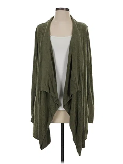 Pre-owned Barefoot Dreams Cozychic Lite Cardigan Sweater In Green