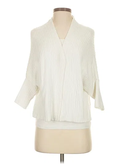 Pre-owned Barefoot Dreams Cozychic Lite Cardigan Sweater In Ivory