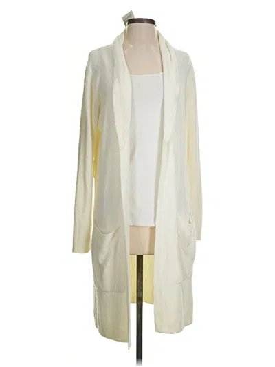 Pre-owned Barefoot Dreams Cozychic Lite Cardigan Sweater In Ivory