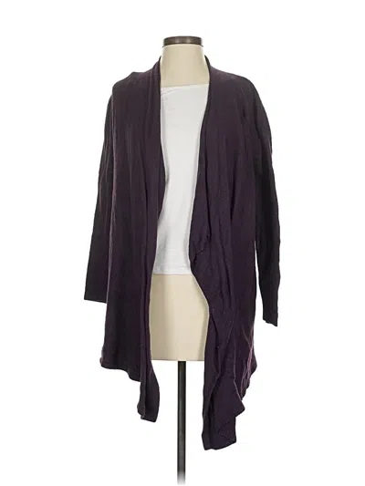 Pre-owned Barefoot Dreams Cozychic Lite Cardigan Sweater In Purple