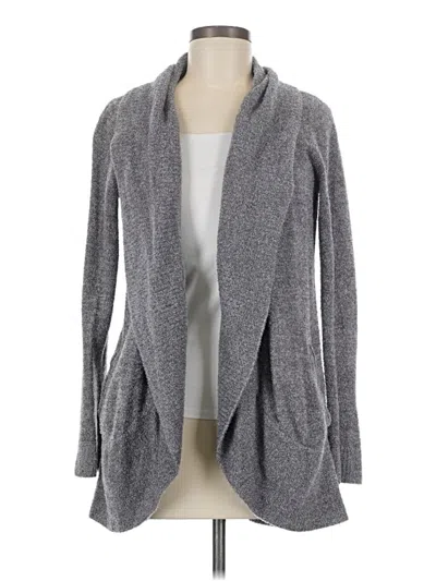 Pre-owned Barefoot Dreams Cozychic Lite Cardigan Sweater In Purple