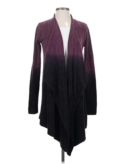 Pre-owned Barefoot Dreams Cozychic Lite Cardigan Sweater In Purple