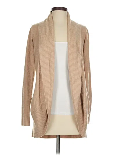 Pre-owned Barefoot Dreams Cozychic Lite Cardigan Sweater In Tan