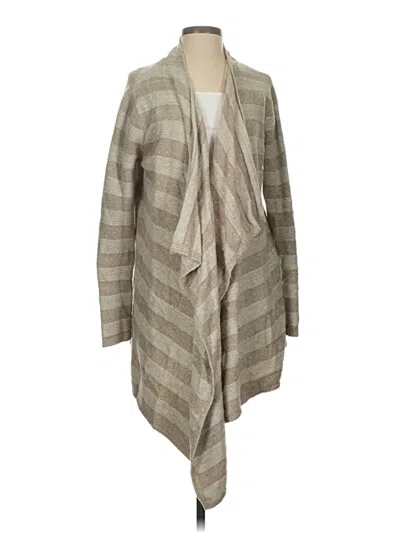 Pre-owned Barefoot Dreams Cozychic Lite Cardigan Sweater In Tan