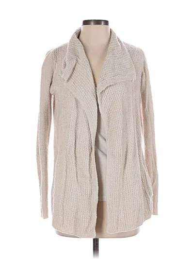 Pre-owned Barefoot Dreams Cozychic Lite Cardigan Sweater In Tan