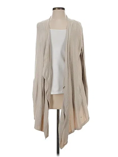 Pre-owned Barefoot Dreams Cozychic Lite Cardigan Sweater In Tan