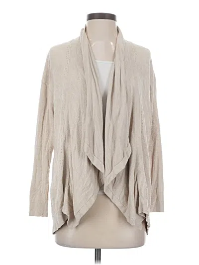 Pre-owned Barefoot Dreams Cozychic Lite Cardigan Sweater In Tan