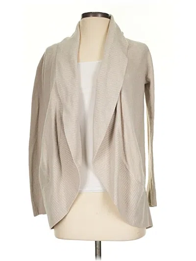 Pre-owned Barefoot Dreams Cozychic Lite Cardigan Sweater In Tan