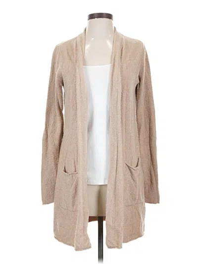 Pre-owned Barefoot Dreams Cozychic Lite Cardigan Sweater In Tan