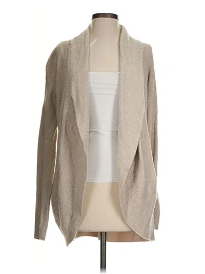 Pre-owned Barefoot Dreams Cozychic Lite Cardigan Sweater In Tan