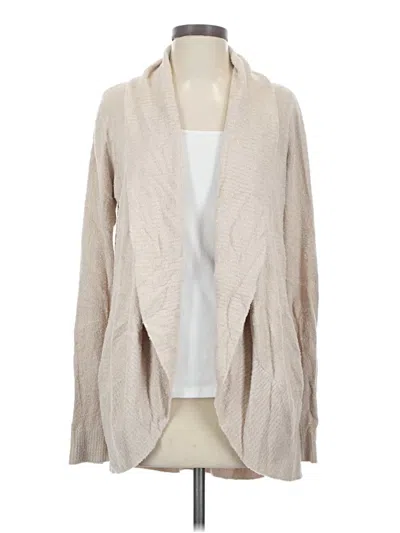 Pre-owned Barefoot Dreams Cozychic Lite Cardigan Sweater In Tan