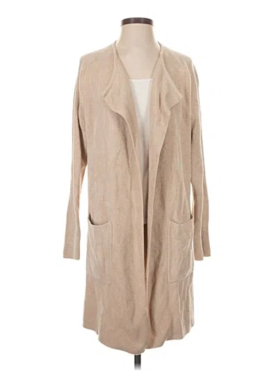Pre-owned Barefoot Dreams Cozychic Lite Cardigan Sweater In Tan