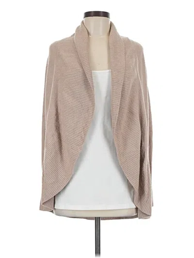 Pre-owned Barefoot Dreams Cozychic Lite Cardigan Sweater In Tan