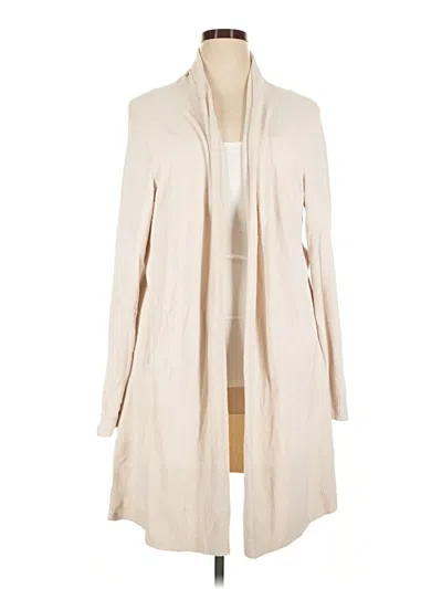 Pre-owned Barefoot Dreams Cozychic Lite Cardigan Sweater In Tan
