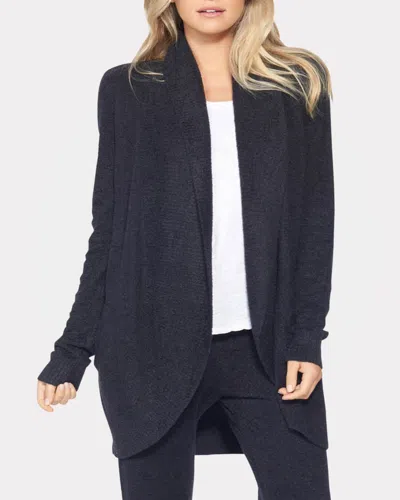 Barefoot Dreams Cozychic Lite Circle Cardigan In Black