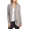 Barefoot Dreams ® Cozychic Lite® Circle Cardigan In Cocoa/pearl Heather