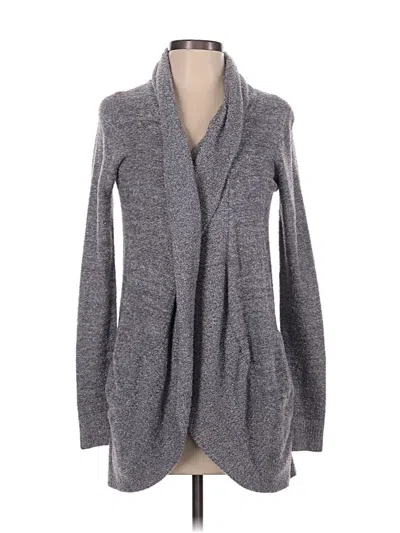 Pre-owned Barefoot Dreams Cozychic Lite Coat In Gray