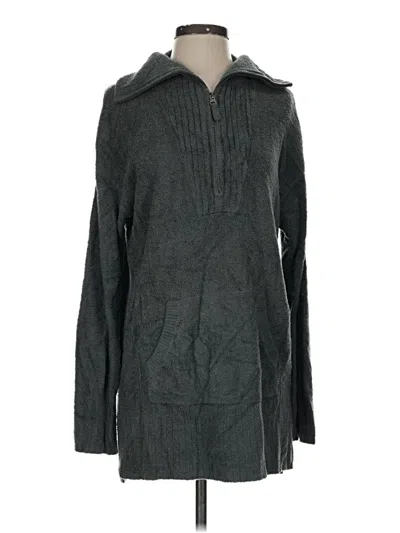 Pre-owned Barefoot Dreams Cozychic Lite Coat In Gray