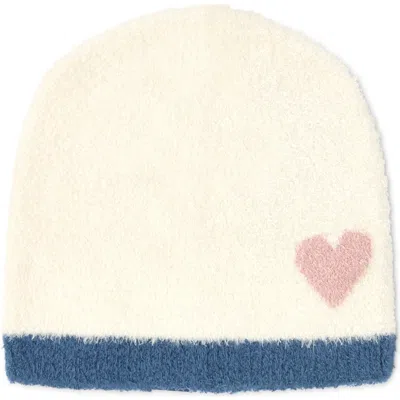 Barefoot Dreams Kids'  Cozychic Lite® Colorblock Baby Heart Beanie In Orange