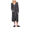 Barefoot Dreams Cozychic Lite Ribbed Midi Robe In Carbon-pearl