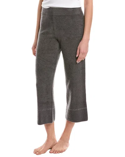 Barefoot Dreams Cozychic Lite Contrast Stitch Cropped Pant In Grey