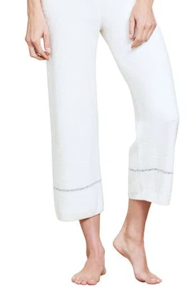 Barefoot Dreams ® Cozychic Lite® Contrast Stitch Cropped Pant In Pearl-carbon